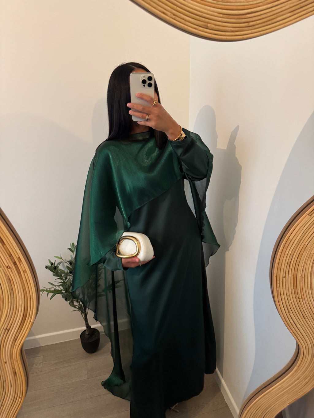 Robe CAPE vert bouteille