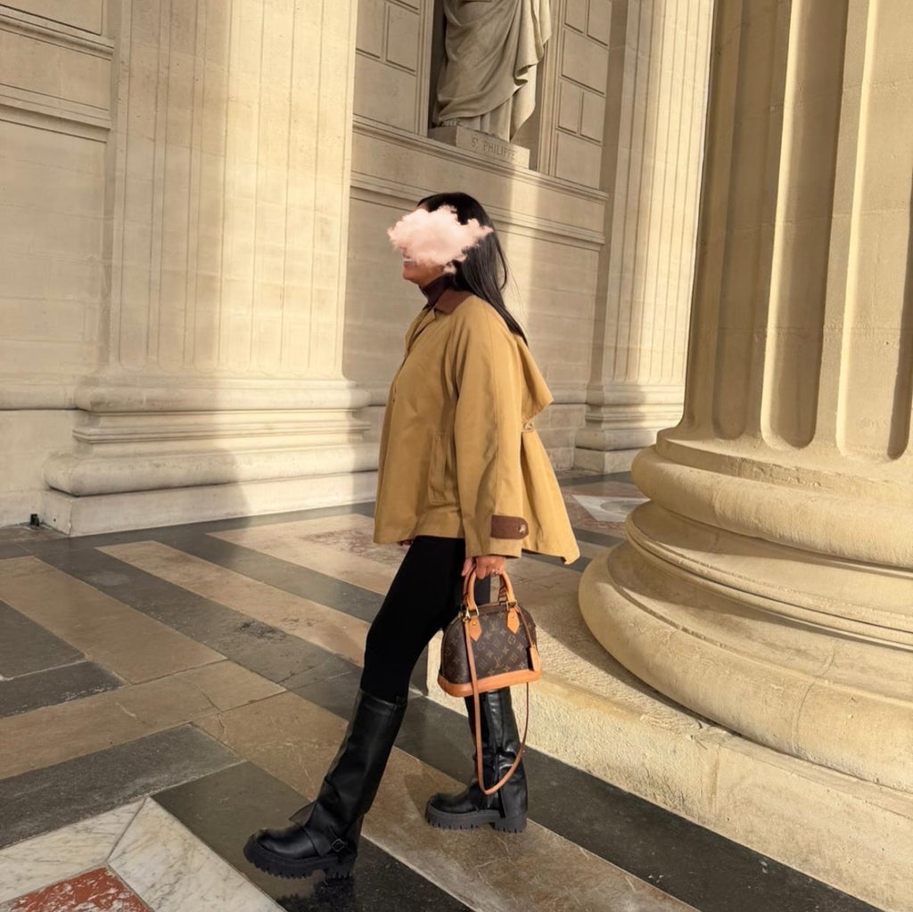 Veste Trench col velour