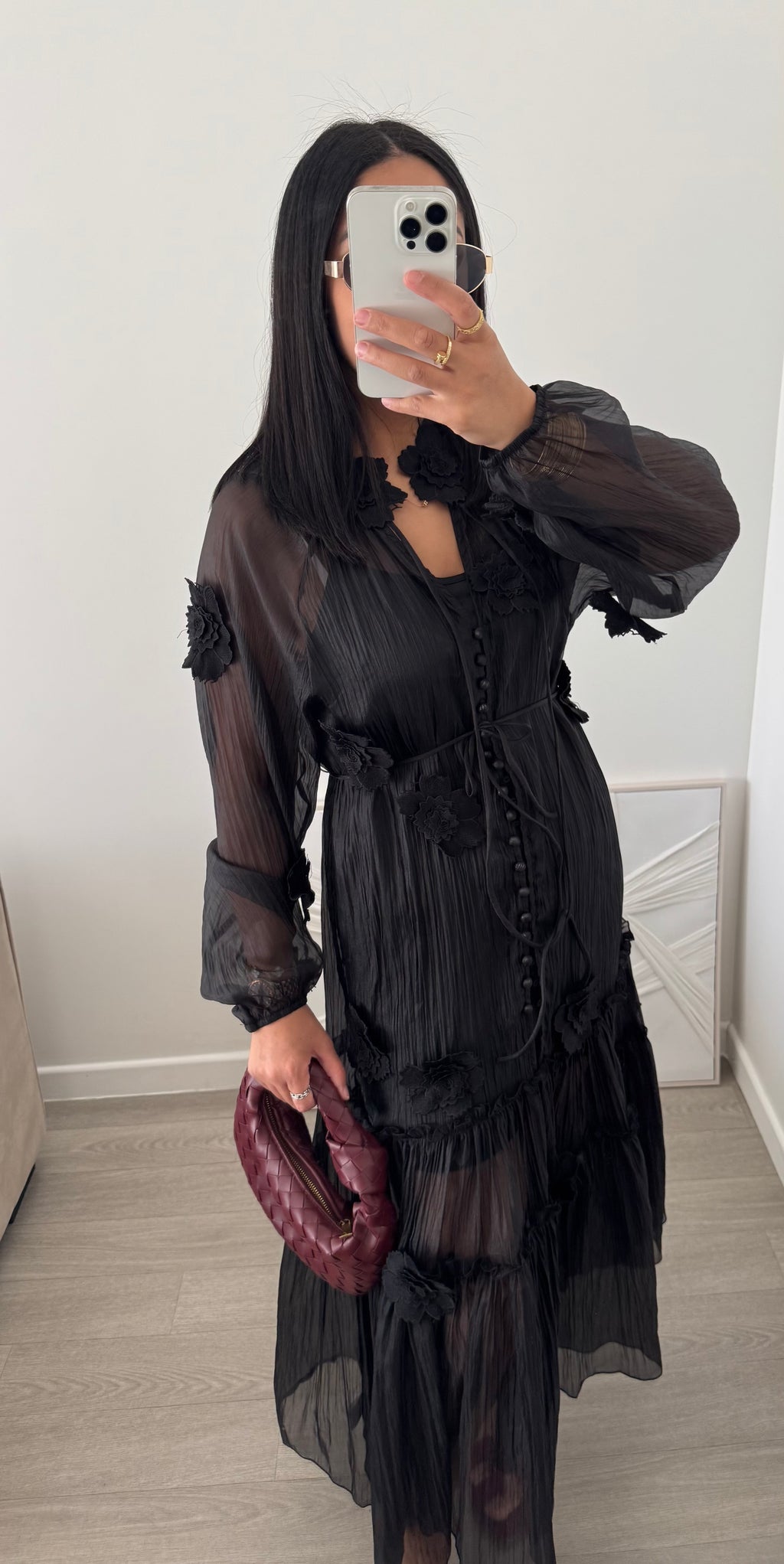 Robe Fleurs noir