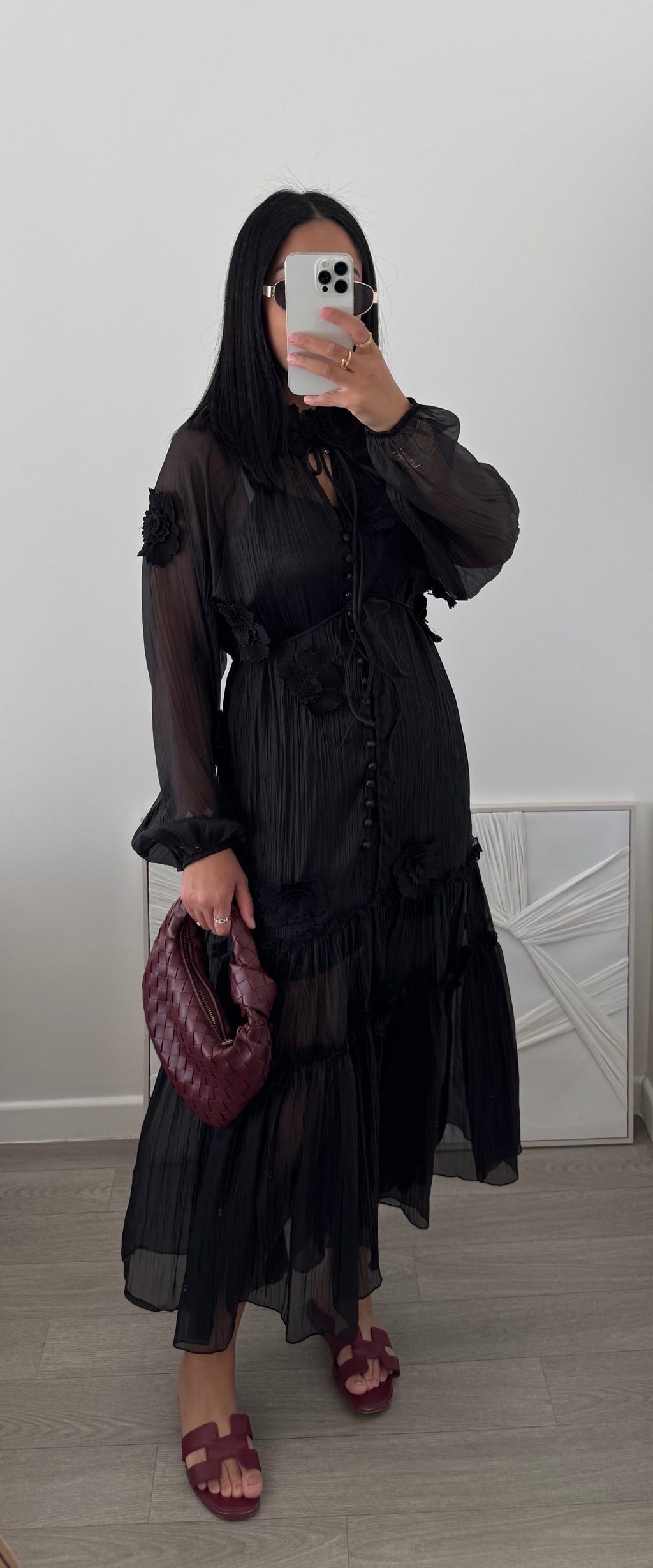 Robe Fleurs noir