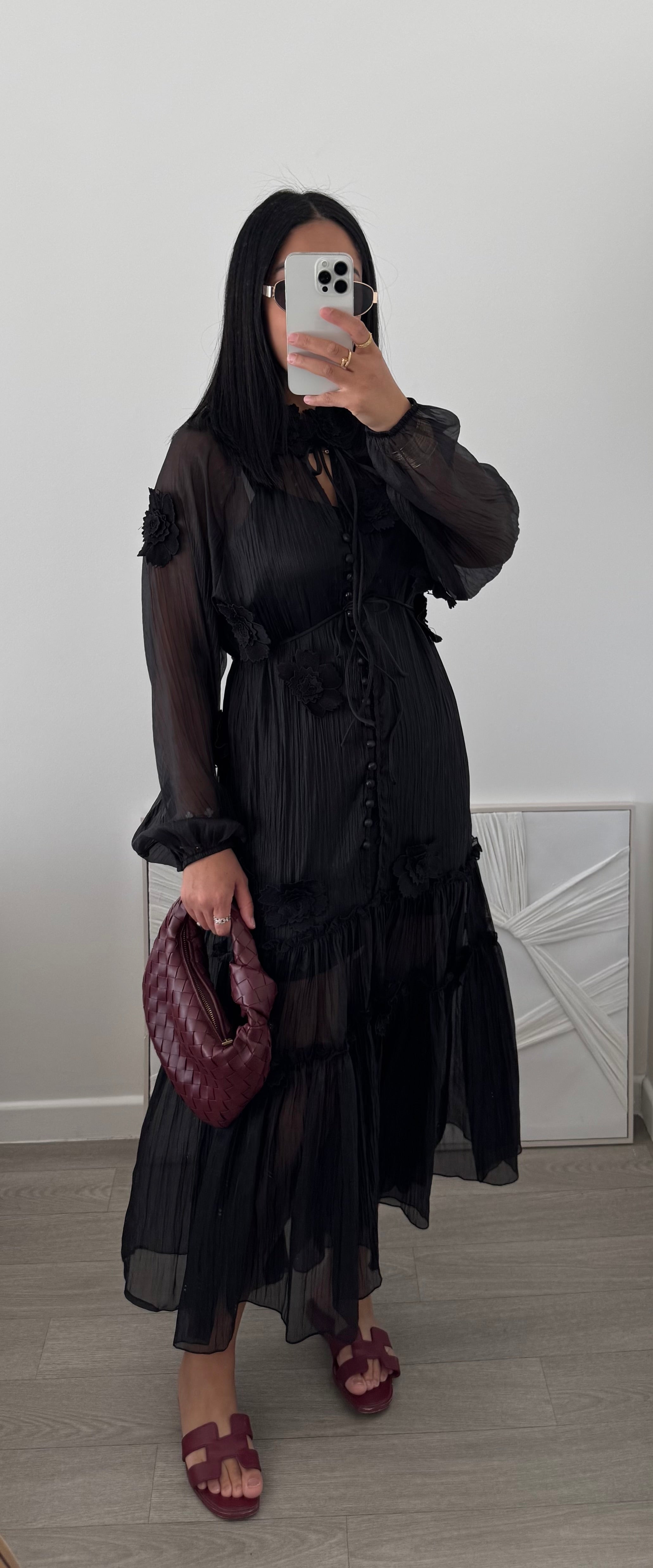 Robe Fleurs noir