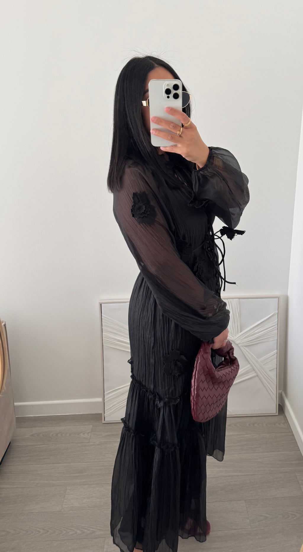 Robe Fleurs noir