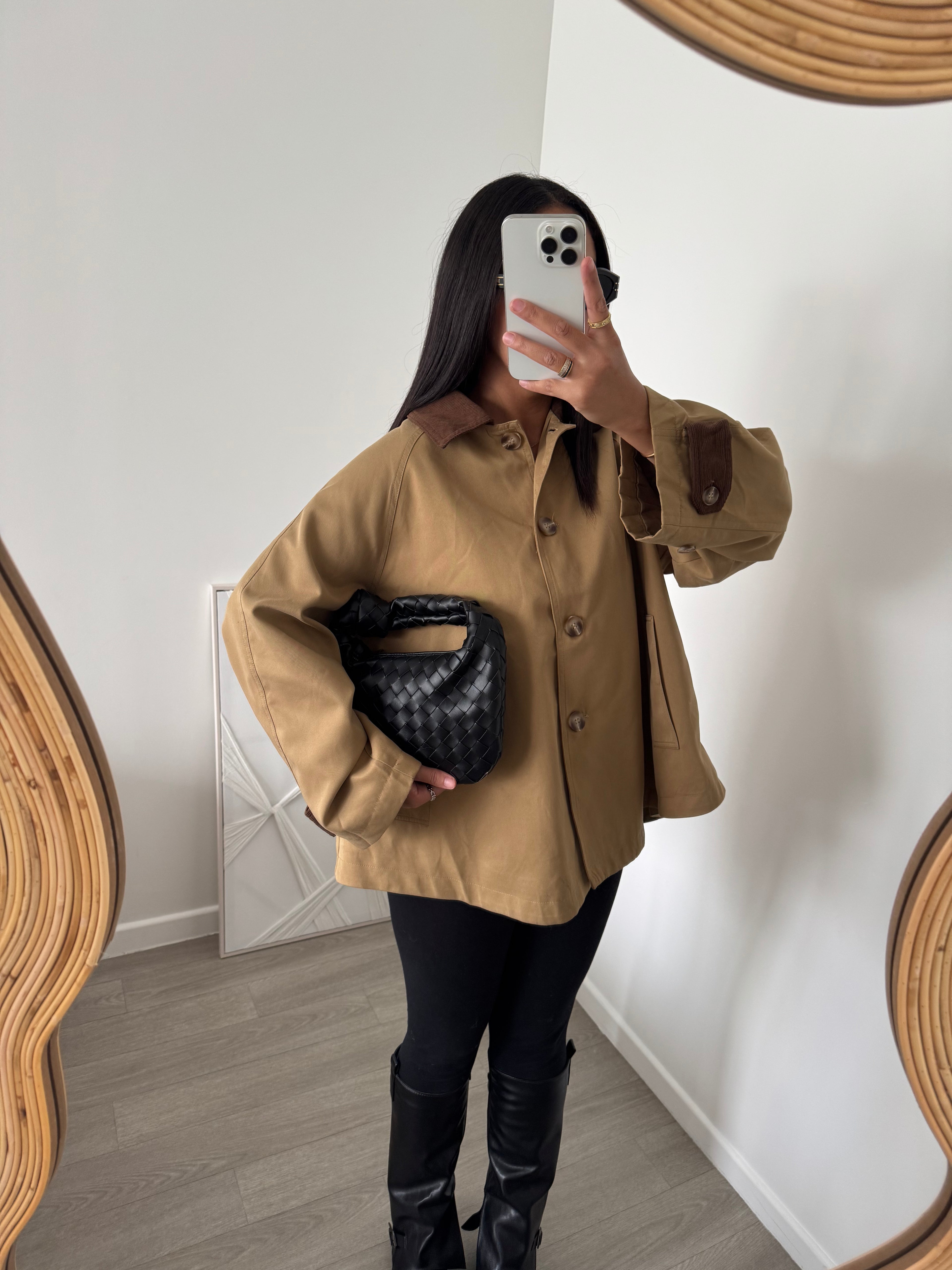 Veste Trench col velour